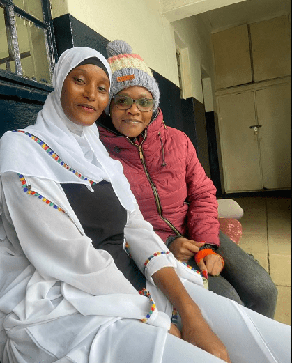 Hanifa Adan Pays Surprise Visit to Detained Tweep Maverick Aoko. Activist Hanifa visits Aoko in custody to show solidarity against state oppression. Picture/Courtesy