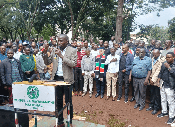 Bunge La Mwananchi in session, attracting the government spokesperson Hon. Isaac Mwaura with the Kenyan flag scarf. Picture/X