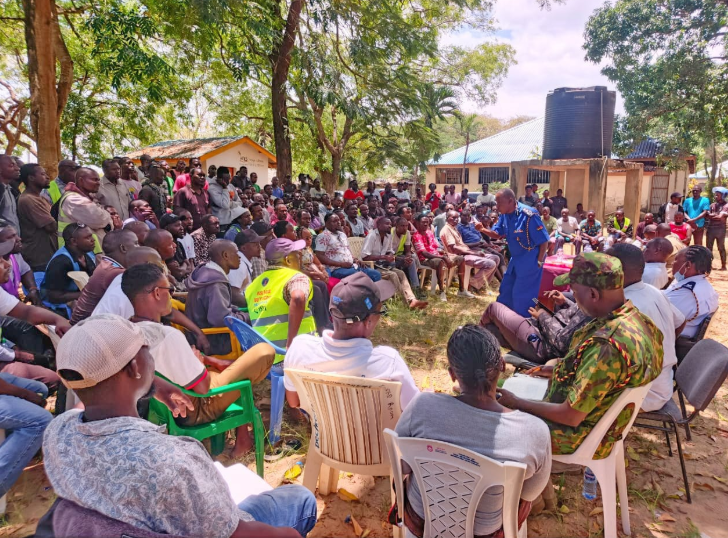 Unrest in Kilifi bodaboda sector caught the attention of Coast Regional Police Commander Ali Nuno, who held a security meeting with the operators. Picture/Courtesy