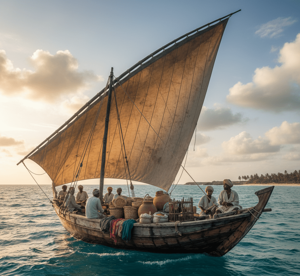 A sturdy dhow carrying merchants on an ocean crossing. Tracing the Origins of Mlango Kubwa Estate with Dr. Ashraf Sheikh